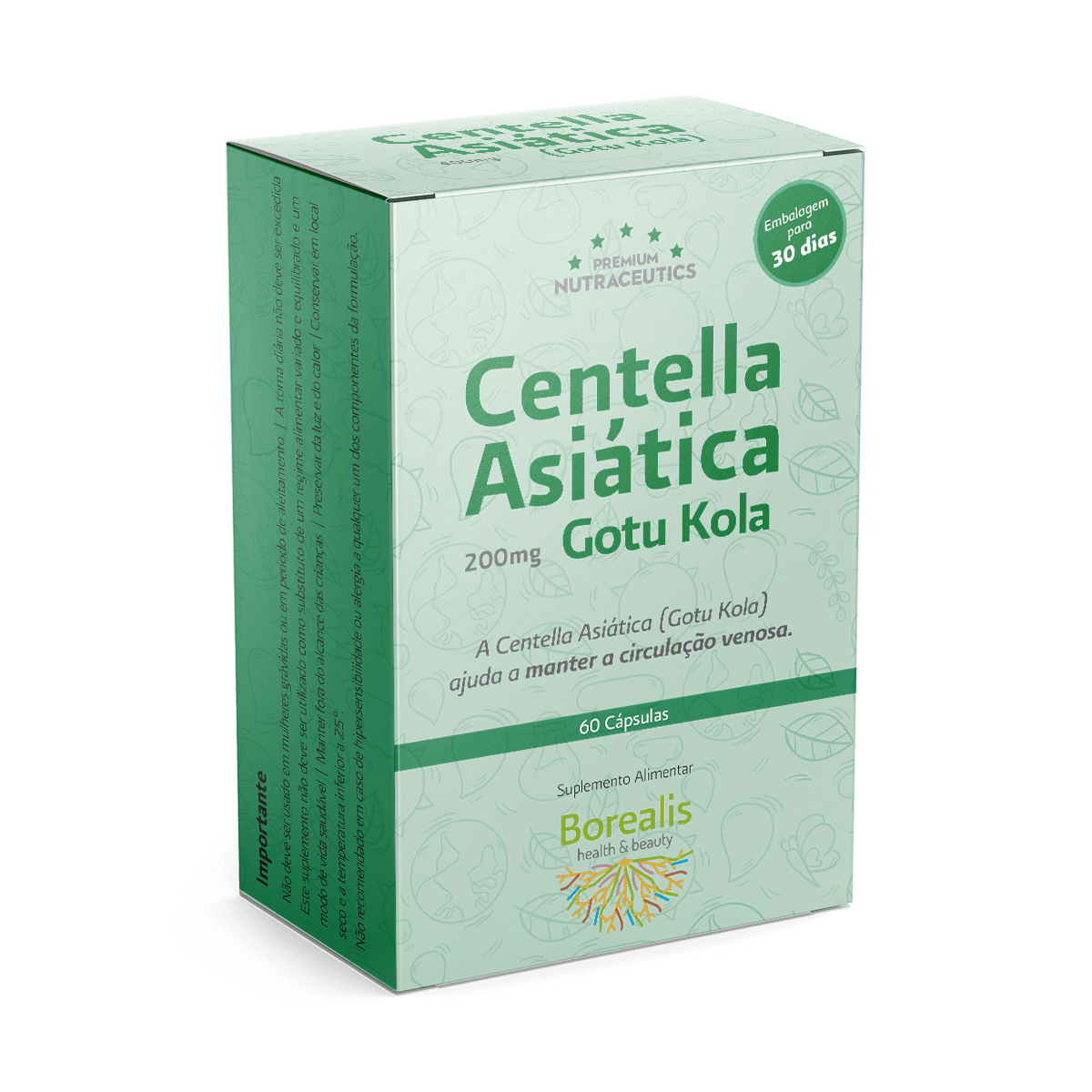 Centella Asiática 3D packaging