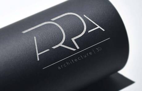 arpa architecture 3d logo design