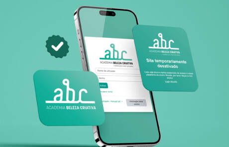 moodle mobile screen academia beleza criativa