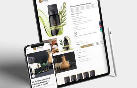 desenvolvimento da loja online da áurea essência